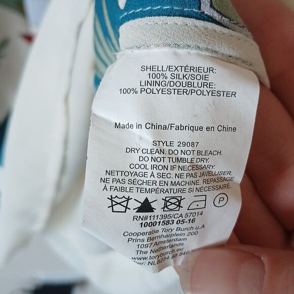 Tory Burch Anatolie Utopia floral dress Pleated Front Size 8 Silk - Picture 8 of 8